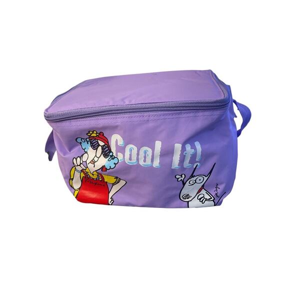 Hallmark Maxine & Floyd "Cool It" Cooler Lunch Tote NOS Purple Sunflower Vtg - Picture 1 of 5